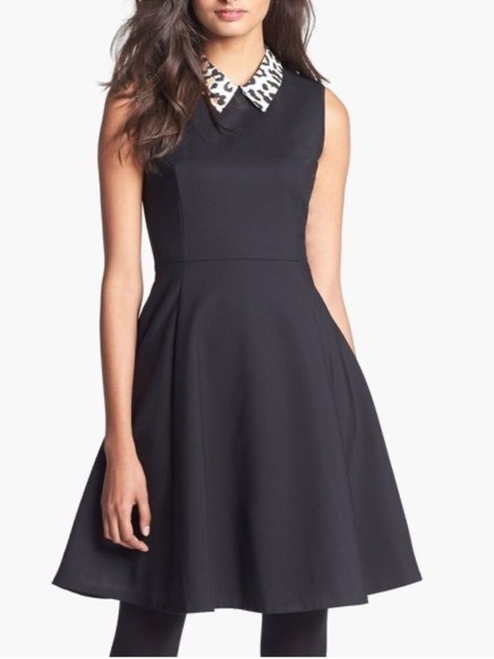 Kate Spade Rissa Dress Leopard Print Collar